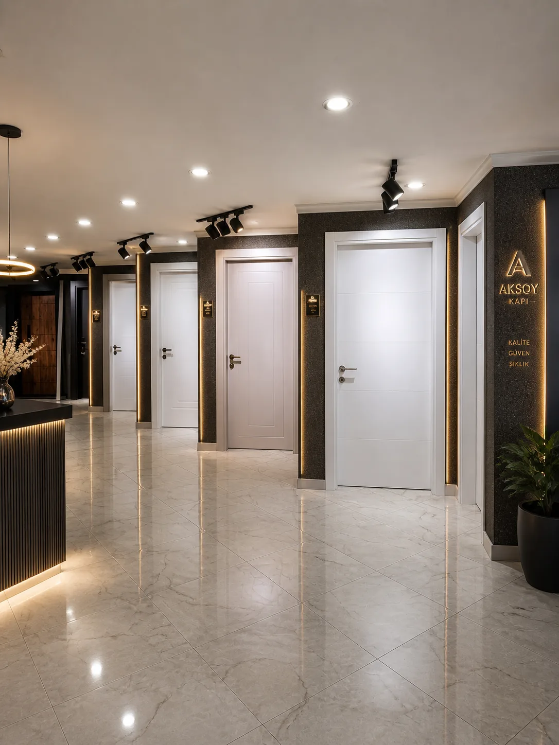 Aksoy Kapı Sistemleri showroom — İzmir Buca